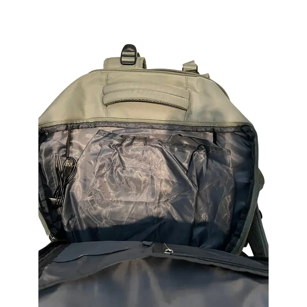 Fosa Clamshell Green Compression Travel Backpack
